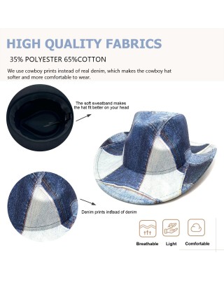 Men's Felt Wide Brim Cowboy Hat