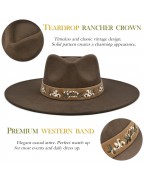 Universal Wide Brim Striped Bohemian Western Hat