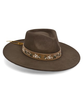 Universal Wide Brim Striped Bohemian Western Hat