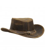 Western leather cowboy hat for men and women wide brim retro vintage