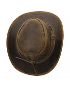 Western leather cowboy hat for men and women wide brim retro vintage