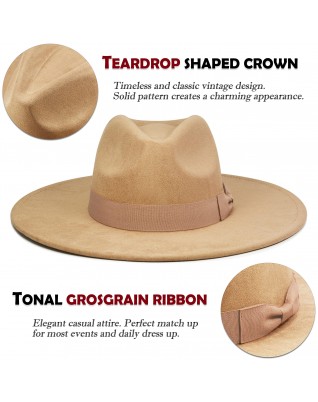 Women's wide brim tweed western hat